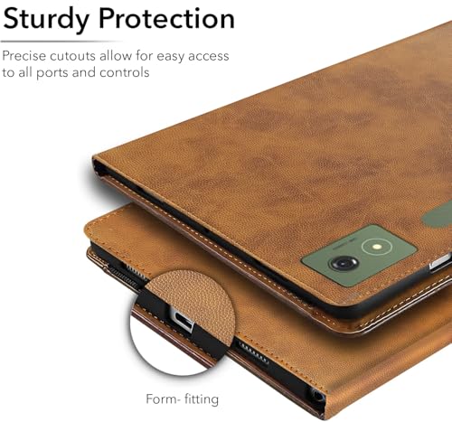 Image of Jkobi Flip Cover Folio Cover for Motorola Moto Pad 60 Pro 12.7 Inch (PU Leather | Multi-Angle Smart Stand | Card Storage Slots | Silicone Back Pouch)