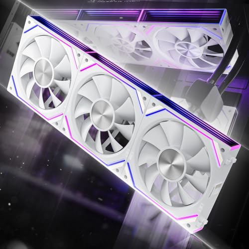 Asiahorse Dawn 120mm Case Fan, ARGB PWM 1850RPM/71CFM Airflow, Forward & Reverse Blade Design, Low Noise, Precision HDB Bearings High Performance UNI PC Fan Modular Daisy Chain