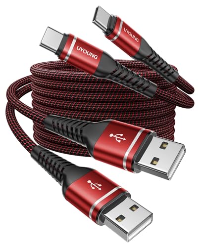 Image of USB to USB C Cable Fast Charging 6FT, 2Pack USBA to USBC Cable for CarPlay