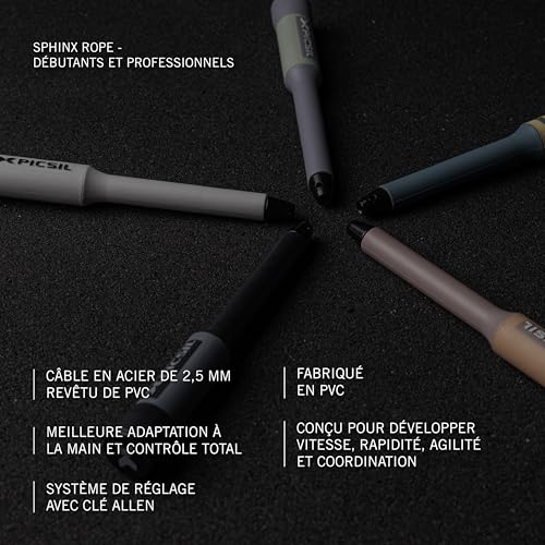 Corde à Sauter Sphinx PICSIL Finis les Double Unders Manqués avec cette Speed Rope Réglable