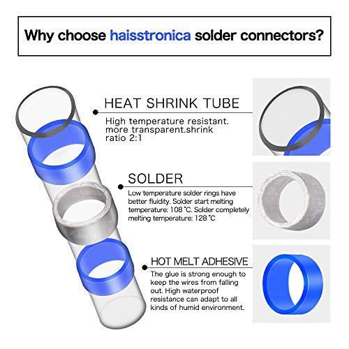 30Pcs Solder Seal Wire Connectors By Haisstronica Heat Shrink Solder Connectors Waterproof Wire Connectors Electrical Waterproof With Case (Yellow12-10) #TOP1