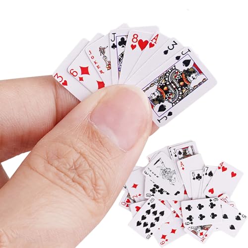 Mini Baraja de Poker Pack de 10 Juegos Miniaturas
