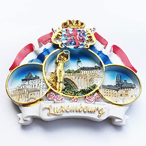 Imán Refrigerador Emblema Nacional Luxemburgo 3D miniatura 4
