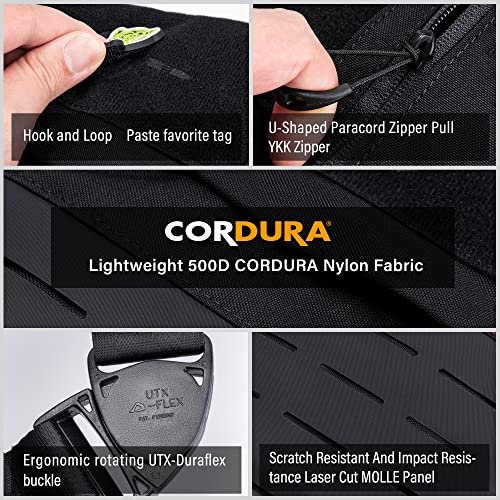 Tactical Geek Sling Shoulder Bag, Lightweight Multipurpose Daypack, Chest Backpack Casual Shoulder Crossbody For Daily Carry, Outdoor Sports, Hiking, Camping, Trekking, Black & Right #TOP2