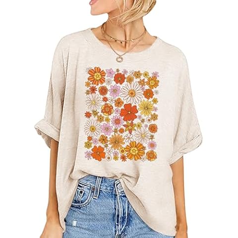 MK Shop Limited T Shirts for Women Dressy Casual Short Sleeve Crewneck Oversized Athletic Basic Layering Tops Loose Fit Comfy Maternity Blouses Shirts Fashion Summer Outfits Beige 2XL Cover