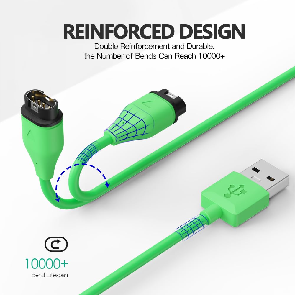 TUCANA Replacement Charge Cable Compatible with Garmin Watch (USB 1PCS)