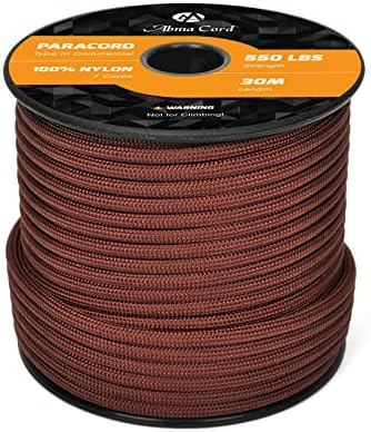 Abma Cord Paracord 550 4mm Nylon Rope Type III 7 Strands Parachute Cord - Max. 250kg (550lbs)