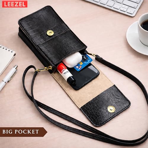 Image of LEEZEL Women's Girls Wallet Sling Bag for Mobile Cell Phone Holder