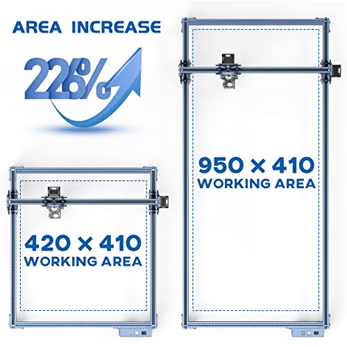 Image of SCULPFUN Engraving Area Expansion Kit for S6 /S6pro /S9 Laser Engraving Machine, The Engraving Area is Expanded to 410 x 950mm, High Precision Matching, Quick Assembly