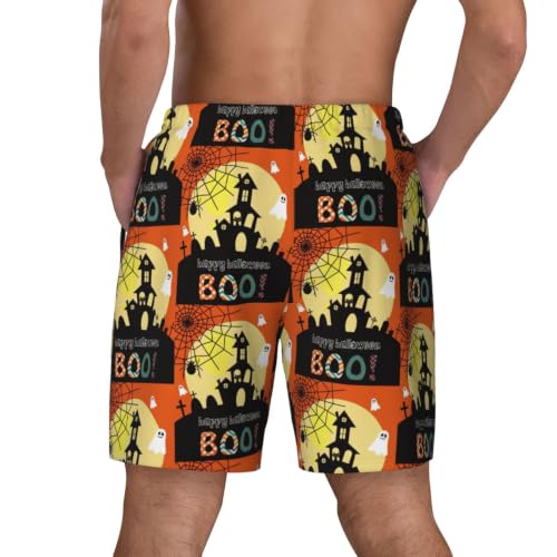 Bañador de hombre con calabazas de Halloween para surf y playa 3