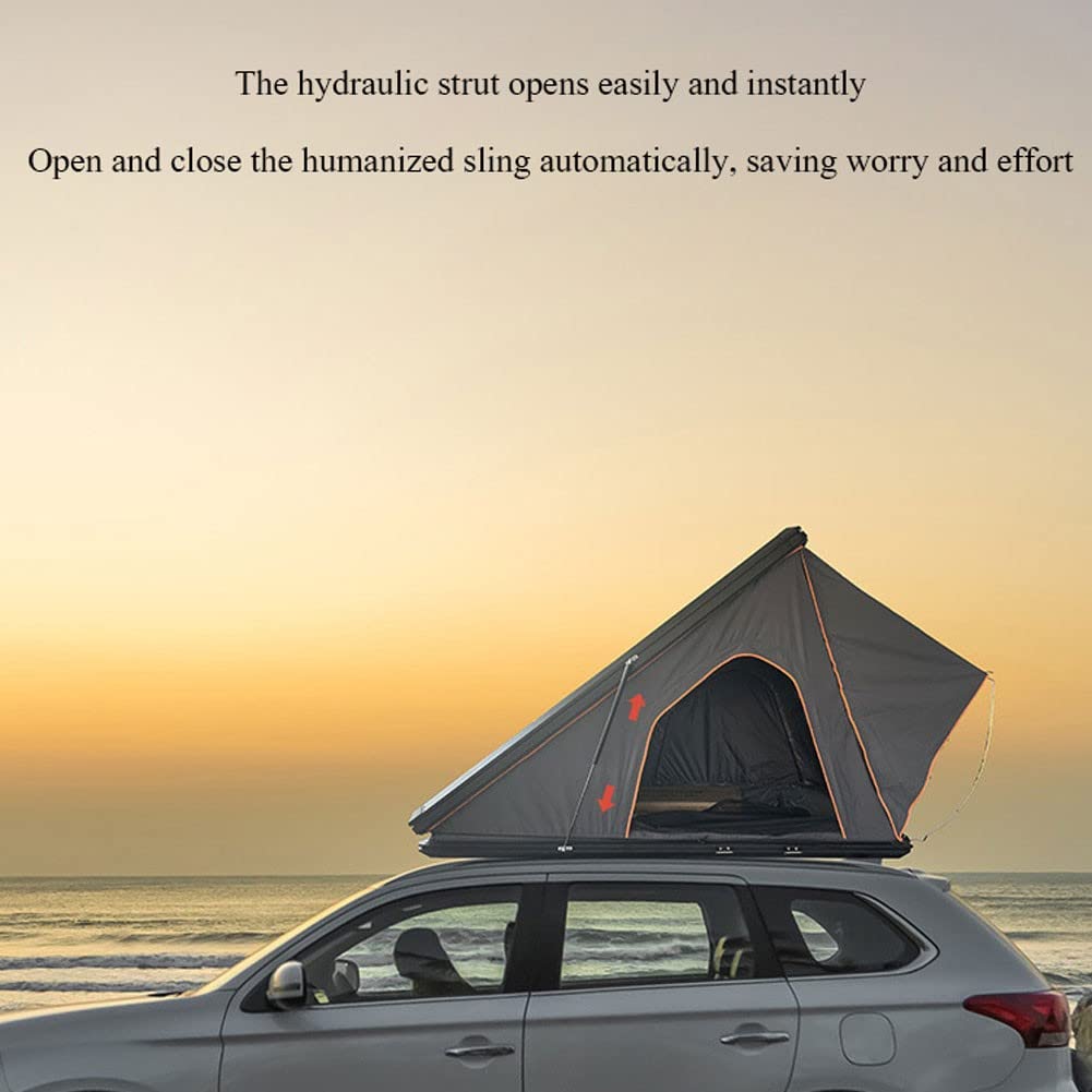 dachzelt Autodachzelt autodachzelt Dachzelt aus Aluminium für 2 Personen, Wandern, Fracht, Hartschale, passend für SUV-LKW, tragbar, goldenes Dreieck, Dachzelt, Camping, Auto, Öffnen, Schließen( Auto & Motorrad