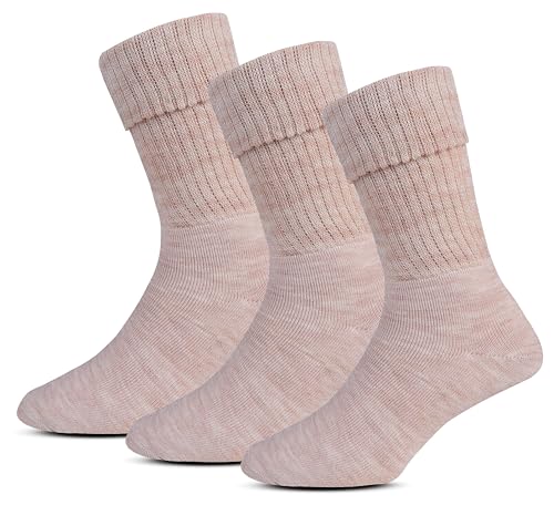 Image of RC. ROYAL CLASS Women Calf Length Towel Terry Thick Woolen Winter Wear Socks, Cushioned Warm Thermal Socks For Women (Pack of 3 Pairs)