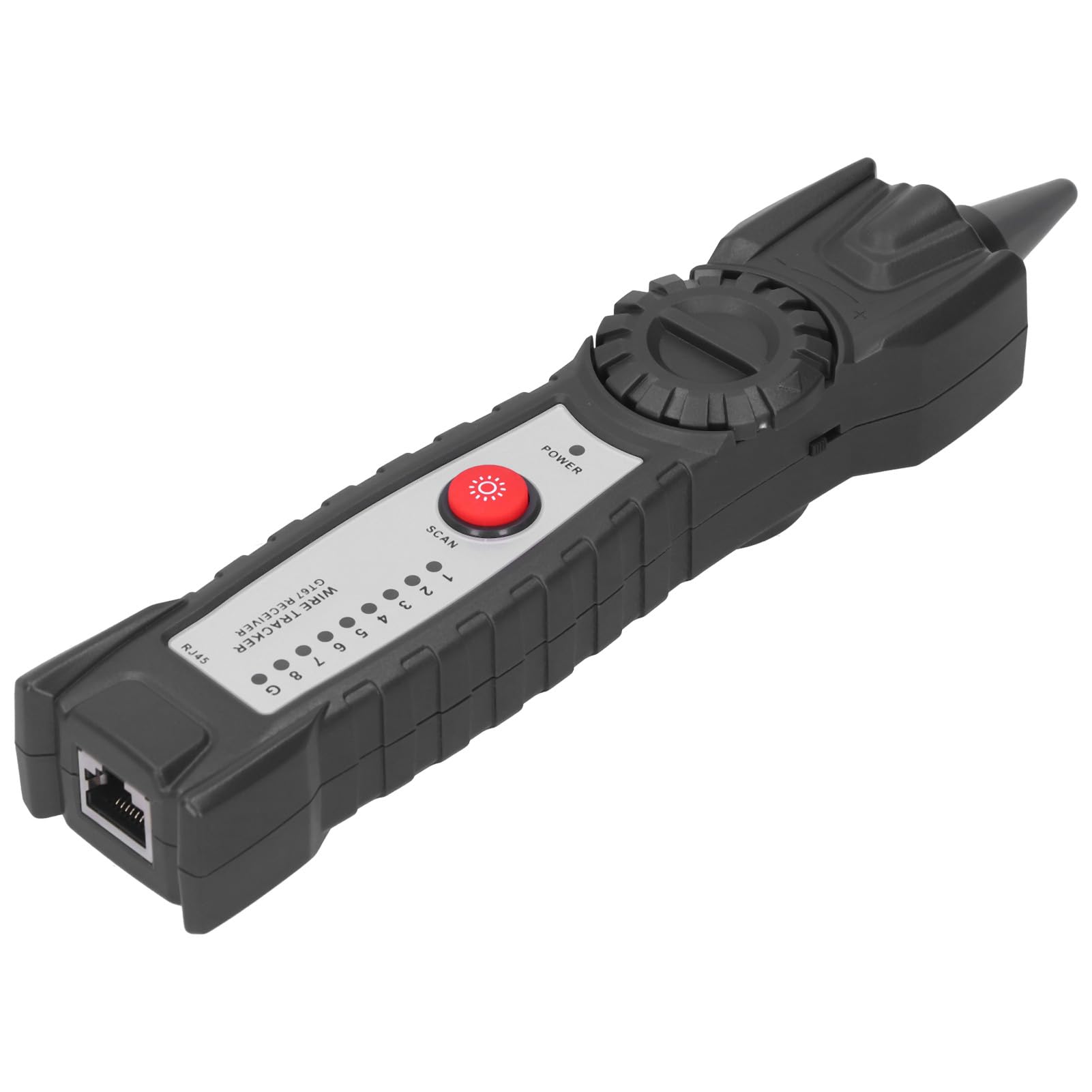 Lokalizator linii kablowej GT67 Wielofunkcyjny RJ11 RJ45 Lokalizator kabli z latarką Profesjonalne narzędzie elektryków Materiał ABS Przenośna konstrukcja