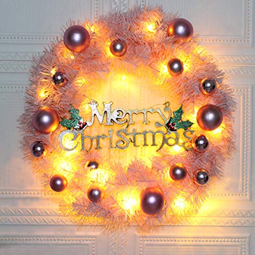 Couronne de Noël en rotin 30cm, suspension de qualité pour décoration de vitrine
