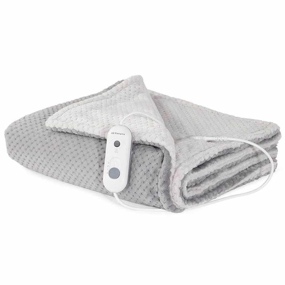 Orbegozo MAH 1750 – Manta térmica, 3 niveles de temperatura, calentamiento rápido, protección contra sobrecalentamiento, apagado automático, 170x100cm, 120 W