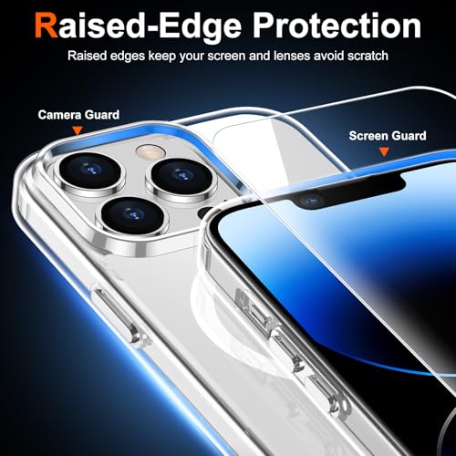 Image of Thermoplastic Polyurethane For iPhone 14 Pro Case Clear, [Compatible With Magsafe][Anti-Yellowing][Military-Grade Protection] Shockproof Slim Case Phone Case For iPhone 14 Pro 6.1 Inch, Clear