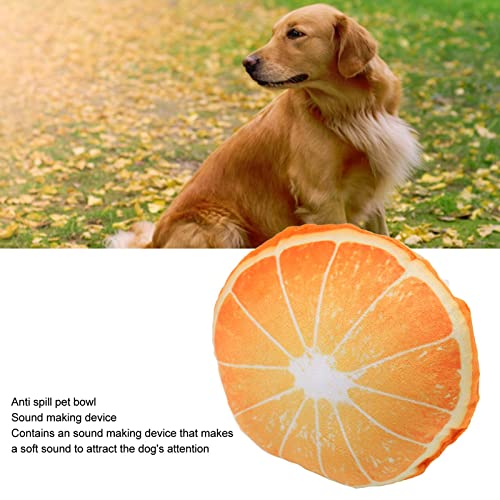 Firlar Obst-Plüsch-Hundespielzeug, Lustiges, Attraktives Kauspielzeug für Haustiere Zum Waschen der Zähne, Niedliches, Interaktives, Weiches, Bissfestes, Quietschendes(Orange)
