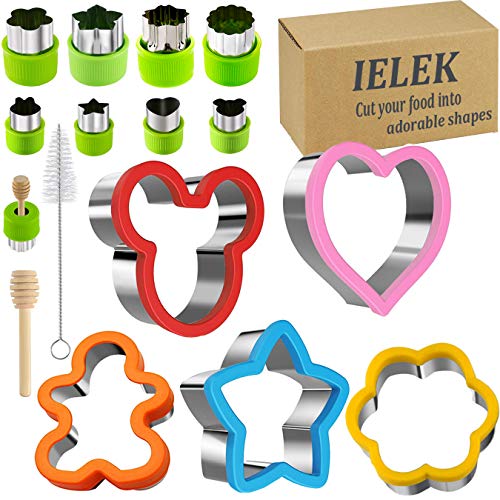 Sandwich Cutters Set for Kids Vegetable Fruit Cutter Shape Stainless Steel Cookie Stamp