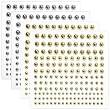ARWIG Pack de 4 Piercings Falsos en Plata y Oro, Piercing Nariz y Labio sin Agujero, Pegatinas Nasales Estilo Punk Y2K, Joyería Falsa para Ombligo y Nariz