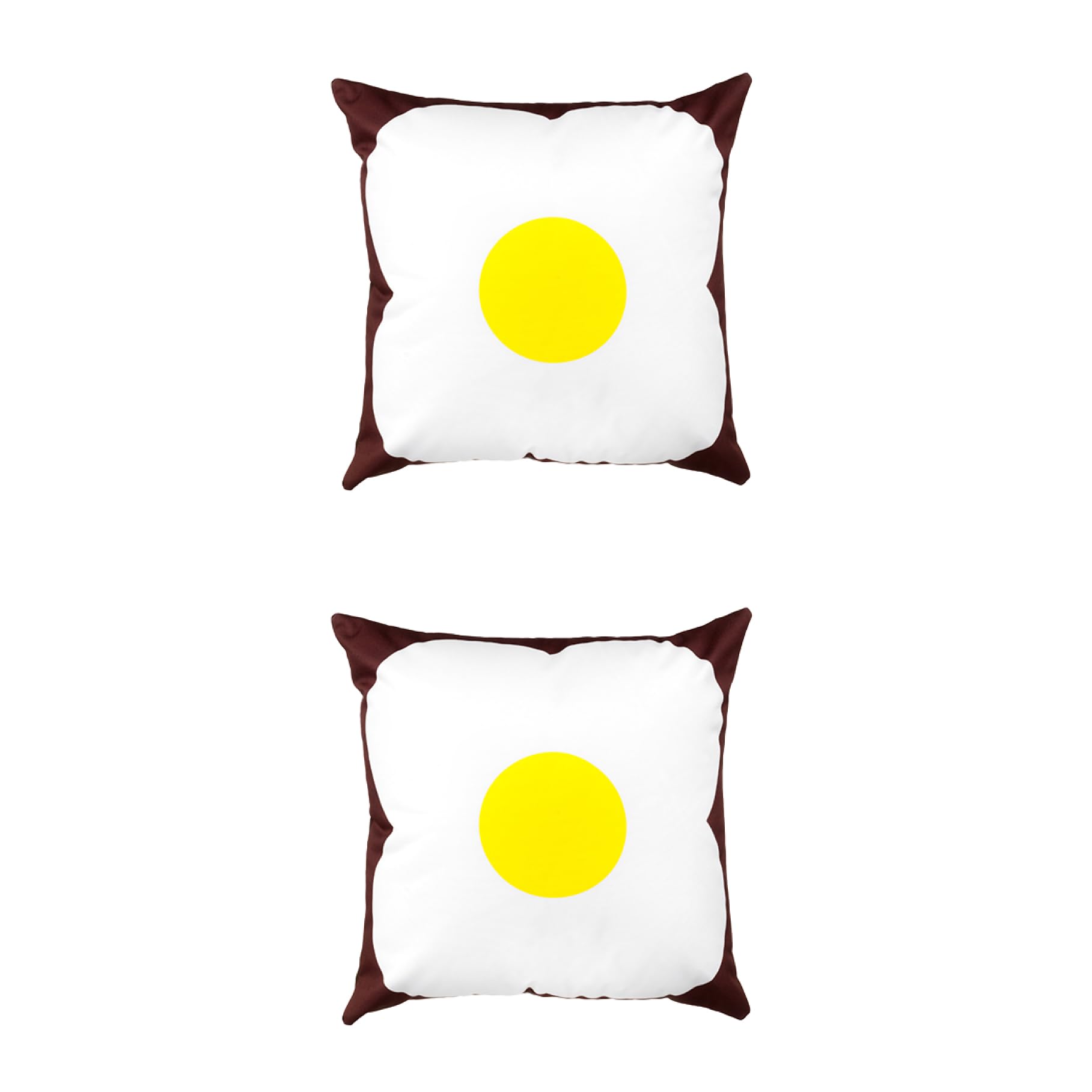 Gardenista Garden Printed Scatter Cushion 45x45cm | Indoor Outdoor Water Resistant Decorative Cushions | Soft & Comfy Hollowfibre Filled Patio Furniture Pillow | Easy to Clean (2, Choc Yellow)