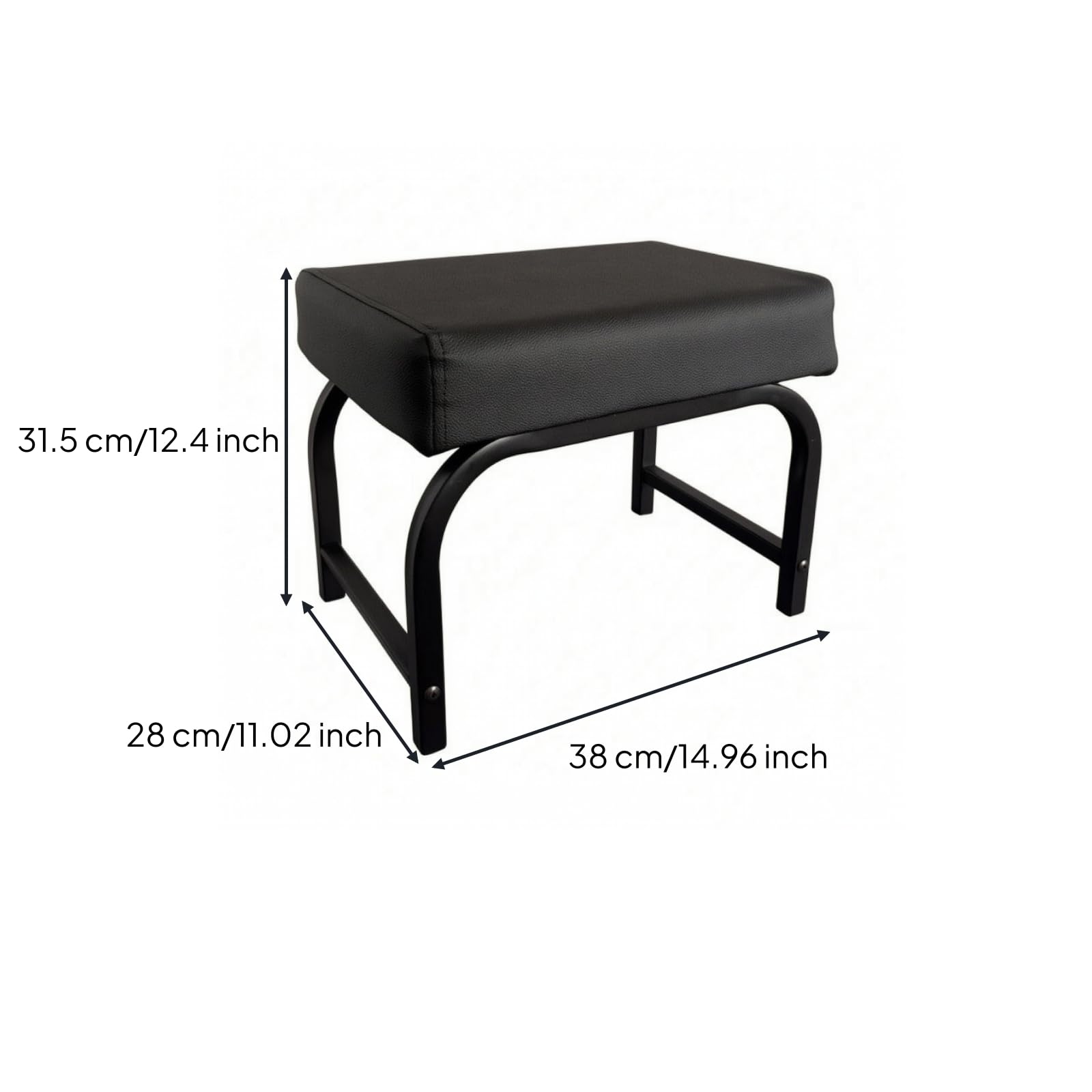 Milageto Sgabello Poggiapiedi con Struttura in Metallo Robusto Sgabello Poggiapiedi con Imbottitura Imbottito per Manicure