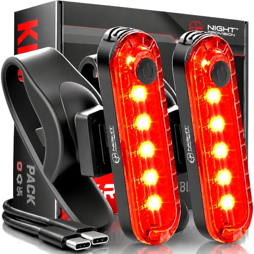 Bike Tail Light 2 Pack - Easy Bicycle Rear Light...