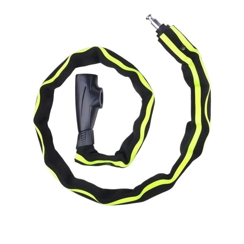 Lucchetto a Catena Serratura for Bici da Strada di Montagna Serratura for Porta Scooter Accessori for Biciclette Panno Riflettente allungabile (Color : Key Green)