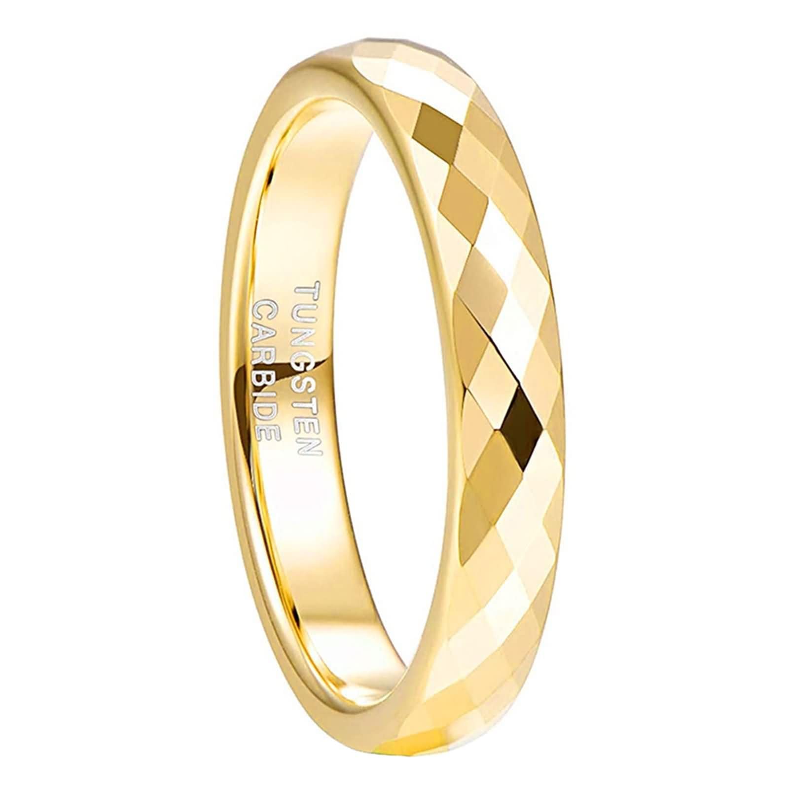 Anillos Personalizados Tungsteno Hombre y Mujer Oro Rosa