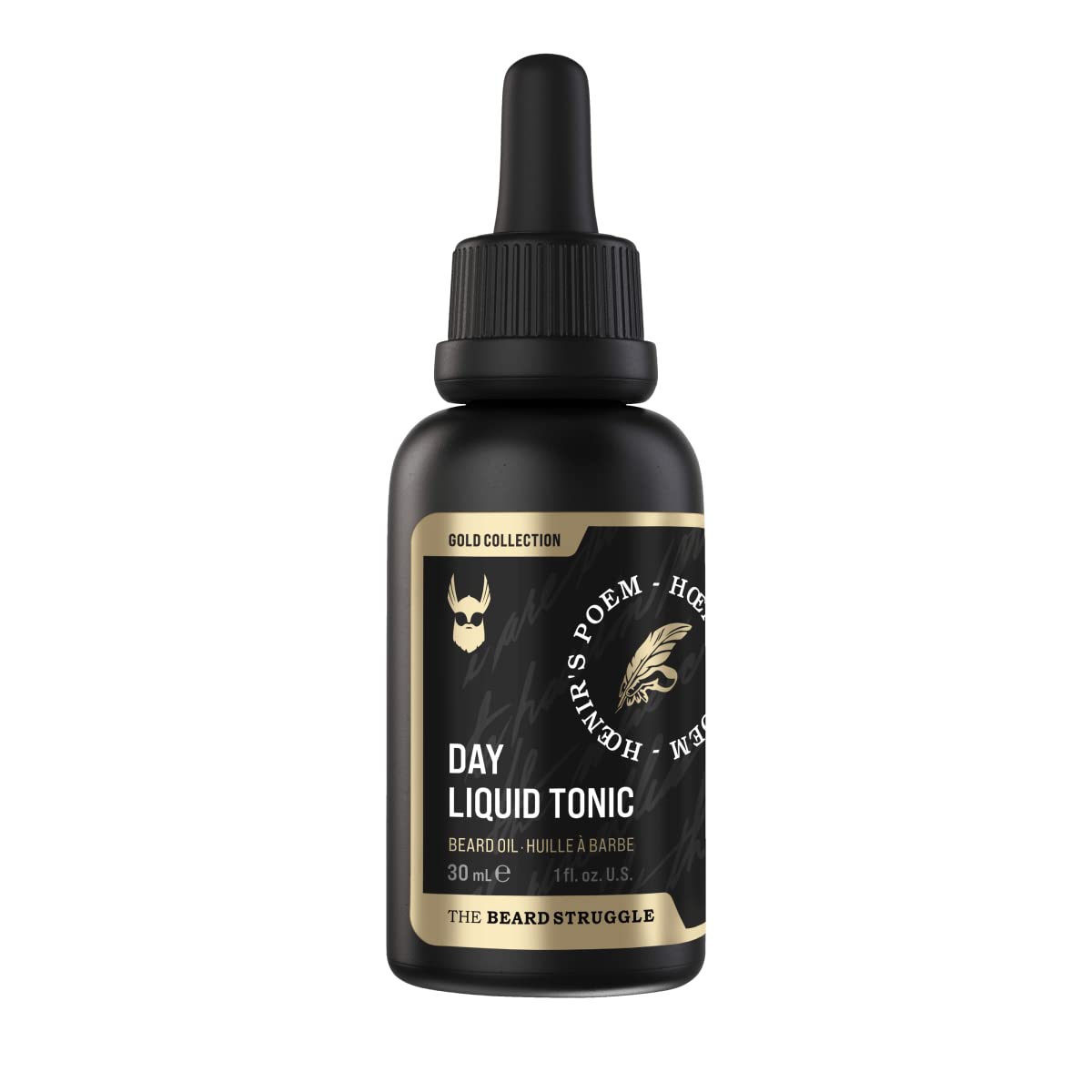 The Beard Struggle - Day Liquid Tonic Beard Oil - Gold Collection, Hoenir's Poem - Beard Oil for Men - Moisturize, Softens Hair, Reduces Itch - Day Time Beard Growth Oil (30 ml)