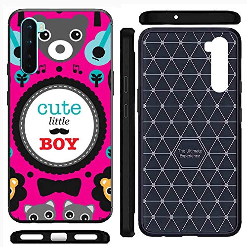 Image of Amazon Brand - Solimo Designer Cute Little Boy Pink Pattern Printed Soft & Flexible Hybrid Back Case Mobile Cover for OnePlus Nord