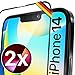 Produktbild UTECTION 2x Full Screen Schutzglas für iPhone 14 | Perfekte Passform vom deutschen Anbieter | Kinderleichte Anbringung > keine Blasenbildung, ultimative Glashärte für Langzeitschutz, 2 Stück