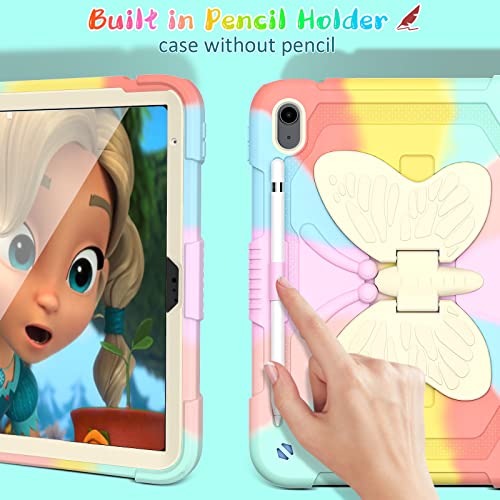 New Ipad 10Th Generation 10.9 Inch 2022 For Kids Girls, With Tempered Glass Screen Protector&Shoulder Strap|Ambison Heavy Duty Shockproof Rugged 10.9" 10 Gen Cover For Kids Girls Children(Multicolor) #TOP2