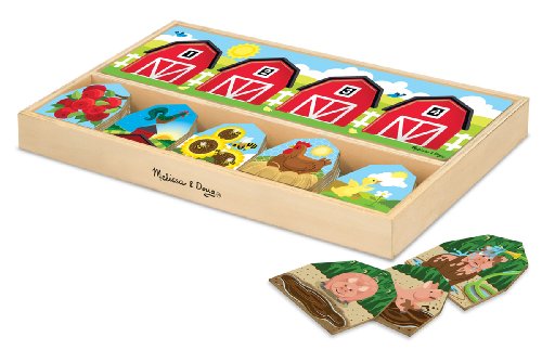 Melissa & Doug Farm Sequencing Storytelling Puzzle Set With Wooden Storage Tray (42 pcs)