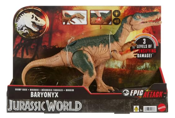 Jurassic World Baryonyx Epic Attack - Figura de acción de dinosaurio