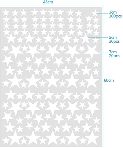 Miniatura 2 de Haofy Pegatinas de pared removibles en forma de estrella DIY adhesivo de pared PVC autoadhesivo pegatinas para decoración del dormitorio del hogar