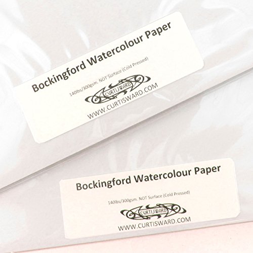 Bockingford Artists - Papel de acuarela prensado en frío (no superficie), tamaño A4, 20 hojas, 300 g, paquete Curtisward.