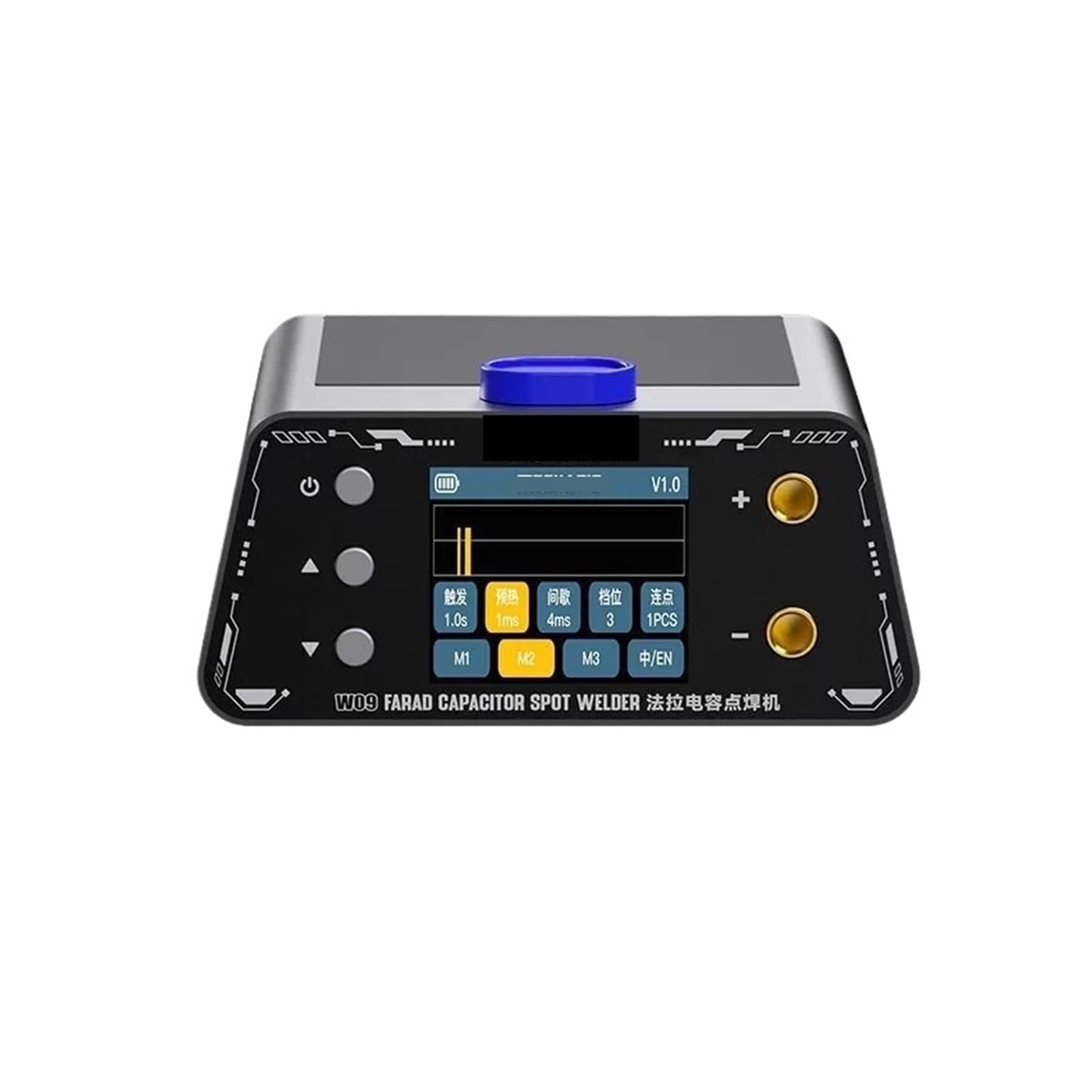 Soldador por puntos de condensador insignia W09, herramienta soldadura inteligente doble pulso,Control preciso