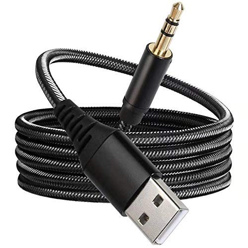 HIIRII USB to 3.5mm Jack Audio Cable, 3.5mm Male to USB Male Aux Audio Adapter Cord USB to Audio