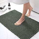 Bathroom Rug Bath Mat Washable Soft Absorbent Shower Room Rugs Waffle Sparkle Carpet 20'x32' Dark...