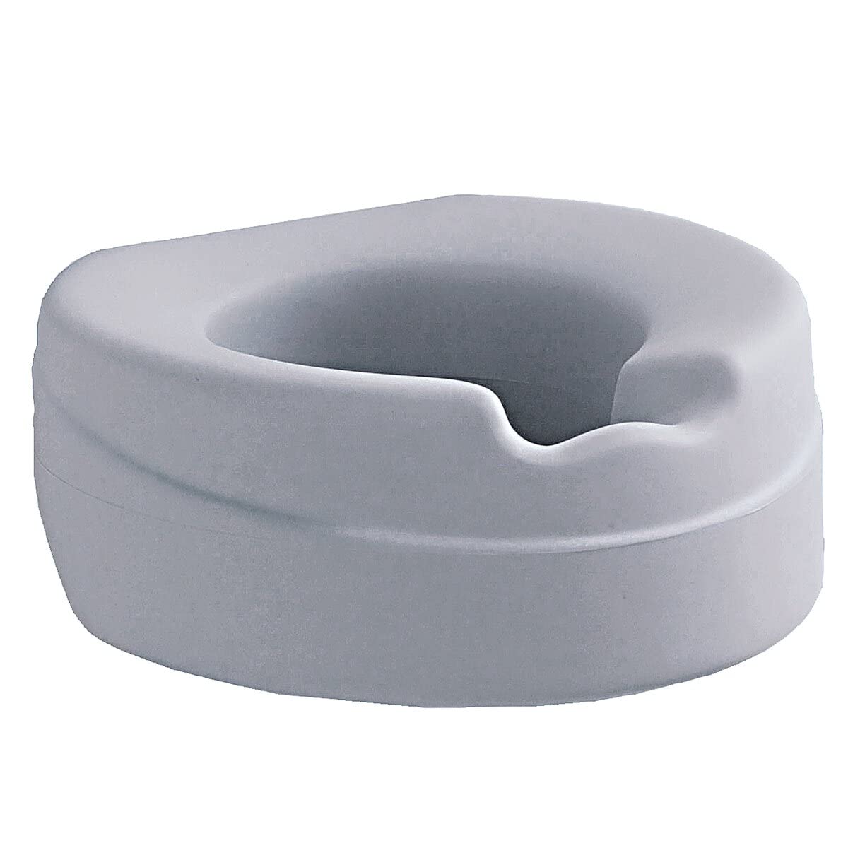 Toilettensitz-Erhöhung"Soft", Toilettenaufsatz Sitzerhöhung Toilettensitz WC, 10 cm Erhöhung, & Hygienemulde, max. 185 kg, grau