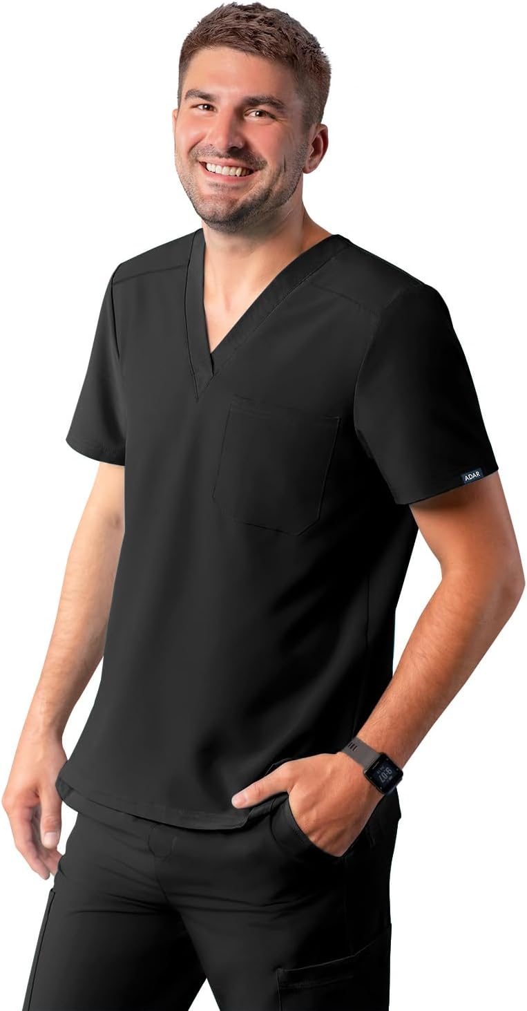 Adar Addition Scrubs メンズ クラシック Vネック スクラブトップ
