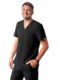 Adar Addition Scrubs for Men - Classic V-Neck Scrub Top