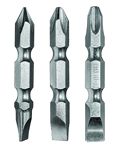 Century Drill & Tool 70280 Premium S2 Double Ended Screwdriving Bit Set, Phillips/Slotted, 3-Piece, Multi-Pak X 2" #TOP14