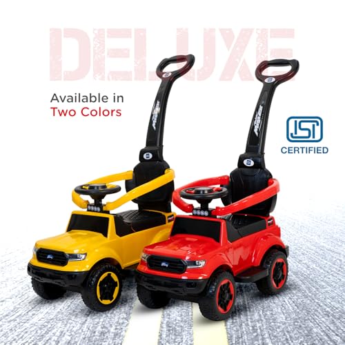 Image of Mee Mee Waddle Wagon Baby Ride-On Car - Safe, Fun, and Interactive Ride-On Toy for Kids Aged 1-3 Years with Music, Lights, and Storage (Red)