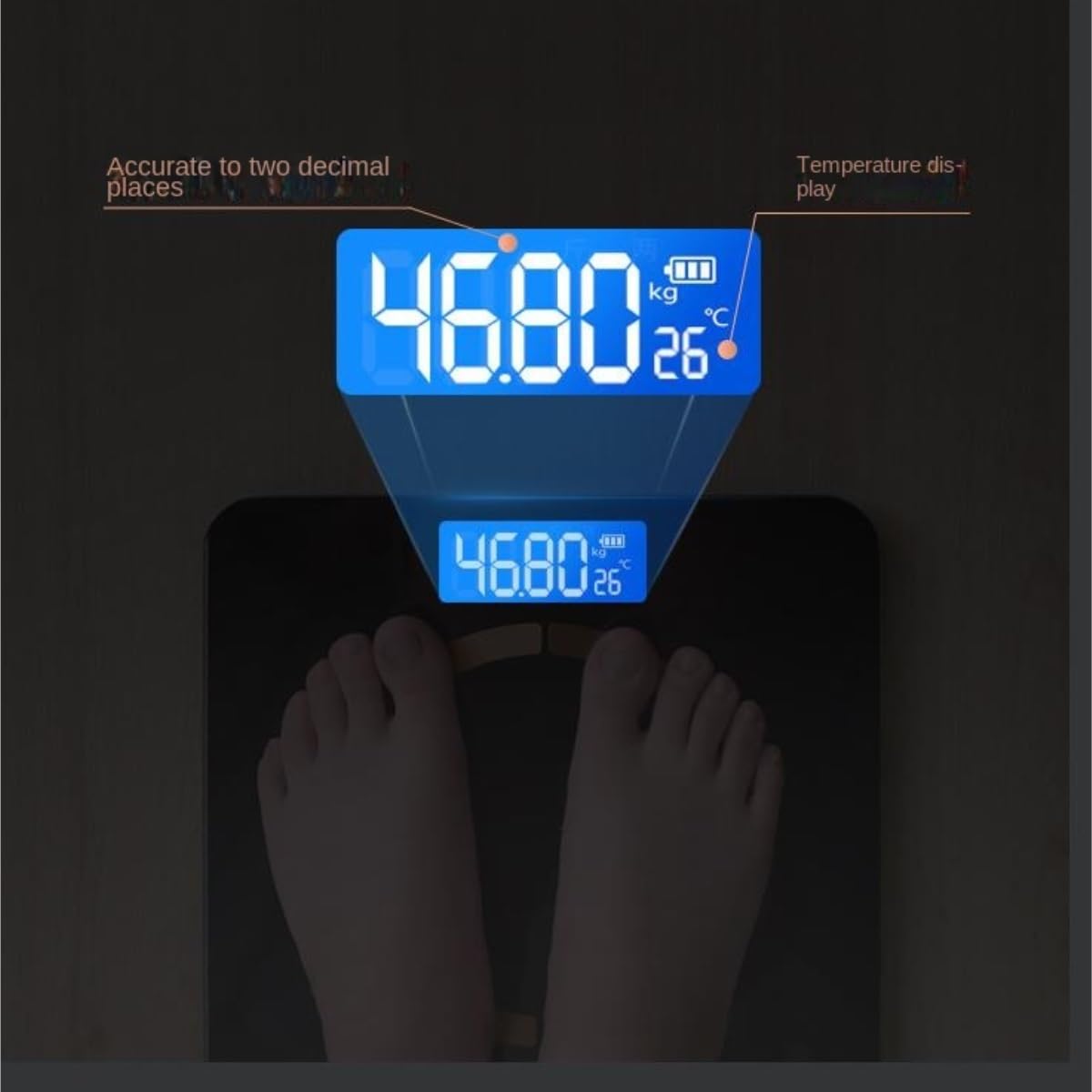 Body Fat Scale, Waga Łazienkowa Z Ładowaniem USB, Waga Elektroniczna, Wielofunkcyjna Waga Do Pomiaru Tkanki Tłuszczowej Body Weight Bathroom Scales(Black)