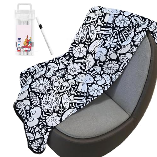 Couverture à colorier en peluche douce pour canapé et lit