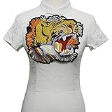 1pc Crafts Large Tiger Head Applique Embroidered Sew On Patch Fabric Tiger Patches