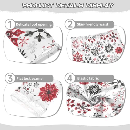 senya Girls Printed Leggings Yoga Pants Christmas Snowflakes Pattern for Kids in 4t to 10 Years, 4T3