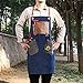 fayengan Carpenters Apron,Workshop Tool Apron, Heavy Duty Waxed Canvas Work Apron Welding Apron (Color : Blue, Size : X-Large)