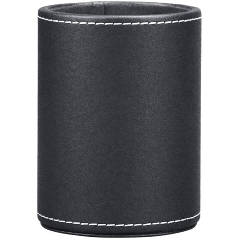 SHINEOFI Black PU Leather Pencil Holder and Desk Pen Holder